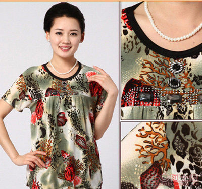 【無(wú)2016新款中老年女裝媽媽裝印花短袖T恤衫地?cái)偱芙浽磁l(fā)】深圳市寶安區(qū)石巖藍(lán)灣嘉繡服裝批發(fā)商行 - 產(chǎn)品庫(kù)